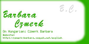 barbara czmerk business card